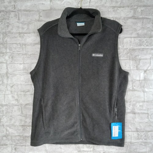 Columbia Steens Mountain Vest Mens Medium Gray Outdoors Athletic Hiking