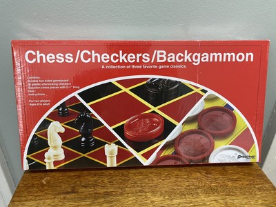 Pressman Checker/Chess/Backgammon with Folding Board