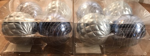 Jaclyn Smith Set of 8 Shatterproof Ornaments Midnight Clear 80 mm - Picture 4 of 7