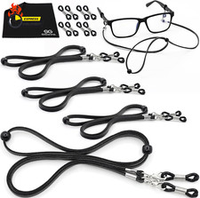 Eyeglass Strap Holders - Premium ECO Leather Eye Glass String Strap - Eyeglass C