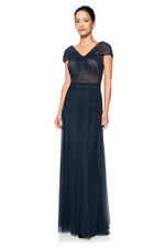 Tadashi Shoji Tulle Twist Formal Maxi Gown Size 4