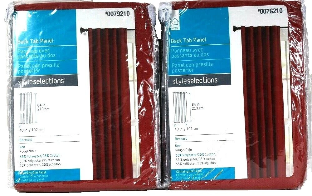 Poliéster Cortinas de Ventana Multicolor a Cuadros