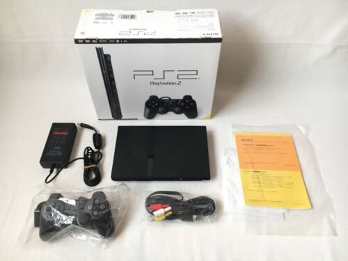 Sony PlayStation PS2 Black Console (SCPH-70000 CB) Japan NTSC Slim Model - Picture 1 of 12