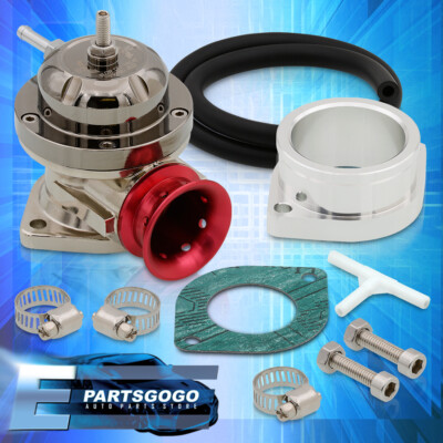 Universal 2 Bolt RS BOV Turbo Blow Off Valve Adjustable JDM Billet Aluminum Red