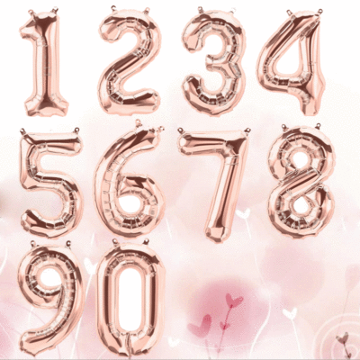 Rose Gold Helium 32/40" Birthday Party Number Foil Balloons 0123456789 Decor Rose Gold Helium 32/40" Birthday Party Number Foil Balloons 0123456789 Decor