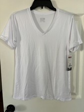 Women's 32 Degrees Cool T-Shirt Cuffed Sleeve Vneck Short Sleeve XS New 