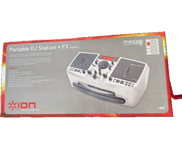 ion ポータブルDJステーション＋FX ICD04 FX Ion Portable DJ Station CD Player/Radio iCD04-FX Used | Reverb