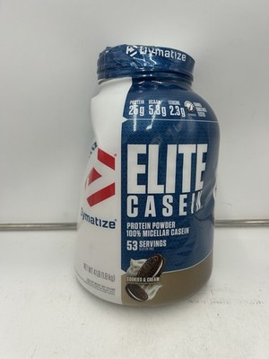 Dymatize Elite Casein Protein 25g Cookies & Cream, 4 lbs Exp. 03/2027 (DENTED)