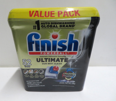 Finish Powerball Ultimate Dishwasher Detergent 52 Tabs NEW SEALED