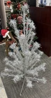 Vintage 47” Pom Pom Metal Aluminum Silver Christmas Tree Tinsel 34 Branches
