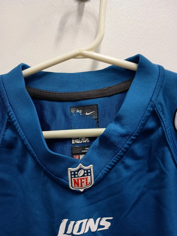 Camiseta deportiva vintage Nike para niños pequeños azul Detroid Lions NFL #90 Ndamukong Suh Foto 3 de 4