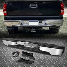 For 99-07 Chevy Silverado GMC Sierra 1500 2500 Chrome Complete Rear Step Bumper