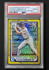 2024 Bowman George Lombard Jr. #BCP-79 Yellow Mojo Refractor /75 PSA10