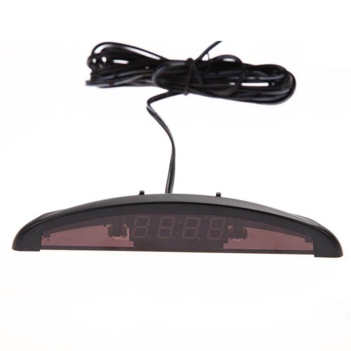 Clock Digital Voltmeter 12V 13.3cm X 2.6cm X 3cm For Most Cars LED Auto - Picture 7 of 10