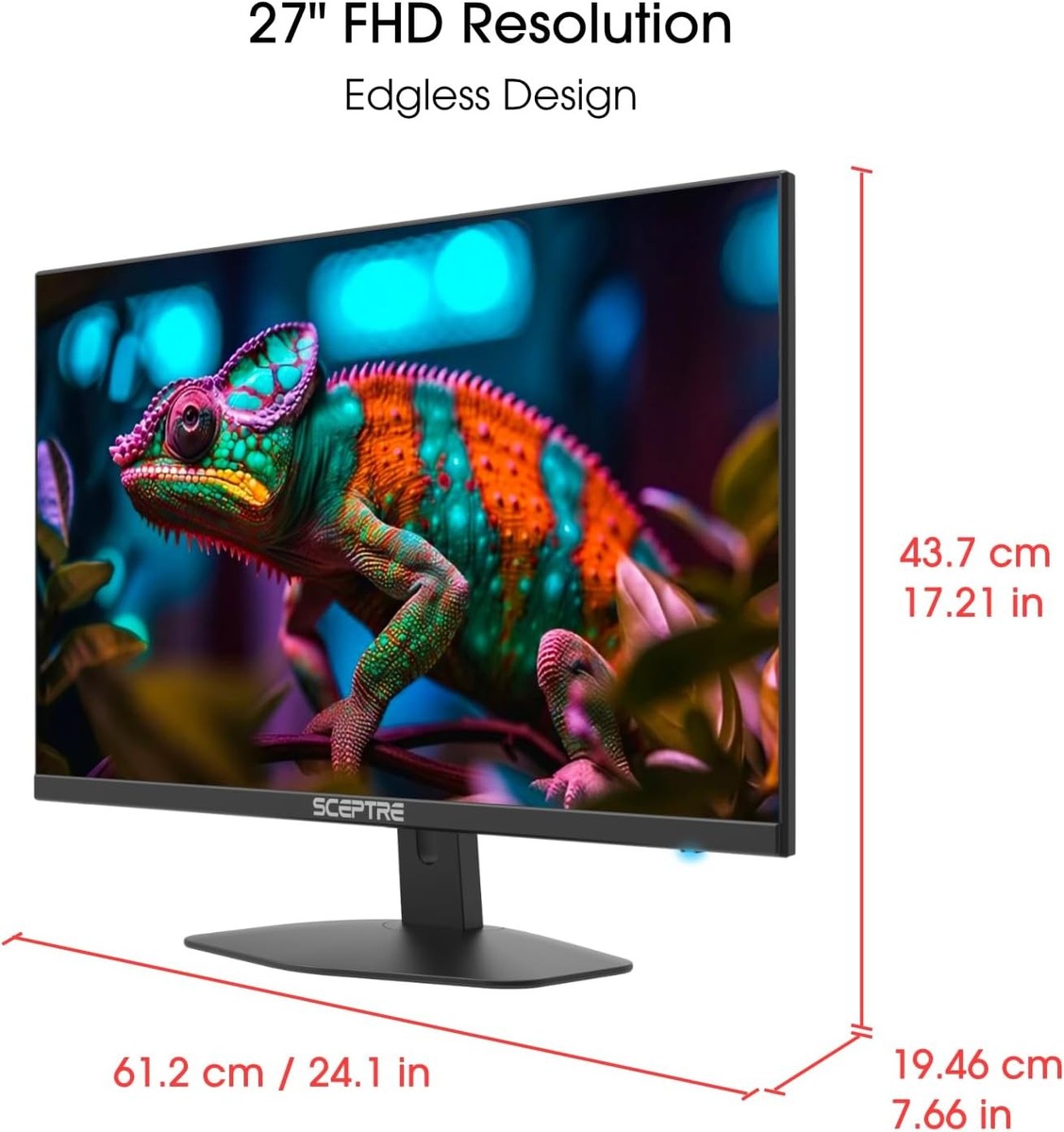 Sceptre New 27-inch Gaming Monitor 100Hz 1ms DisplayPort HDMI x2