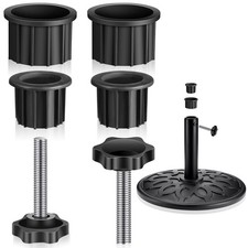 Zhengmy 6 Pcs Patio Umbrella Base Hole Ring Cover and Cap Stand...