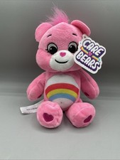 Pink Care Bear Plush Rainbow With Tag