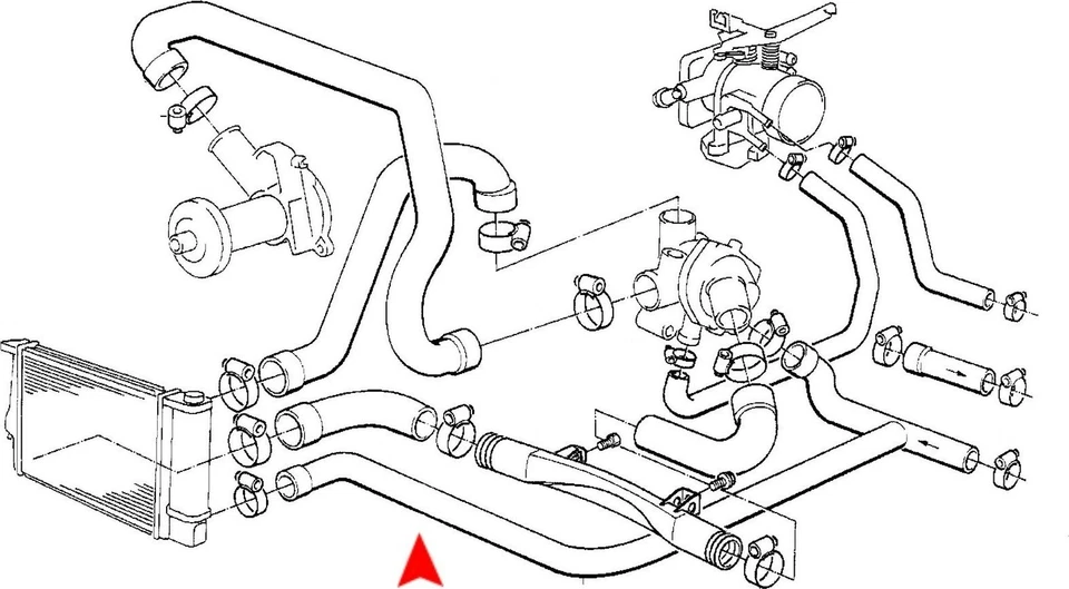 URO Parts 11531722743 Heater Hose For 87-93 BMW 325 325e 325es 325i 325is 325iX - Image 4 of 4