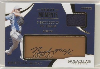 2020 Panini Immaculate Tan Leather 65/99 Brendan McKay #DM-BM Rookie Auto RC 4z8