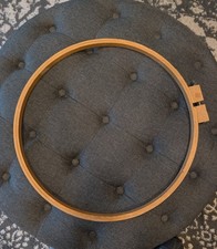 Vintage 18" Large Round Wooden Hoop Quilt Embroidery Needle Work Wood Frame