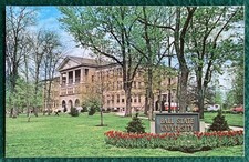 1960s Postcard Administration Building Ball State University Muncie Indiana KS