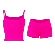 Girls  Activewear Set - Camisole Top  Shorts for Dance Gymnastics Yoga Hot P...