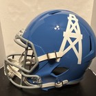 Warren Moon Signed Houston Oilers Blue Helmet Oil Derrick HOF 06 BAS — photo 4