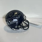 Pete Carroll Seatle Seahawks signed Riddell mini football helmet