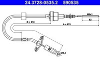 ATE Seilzug, KupplungsbetäTigung 24.3728-0535.2 FüR Fiat