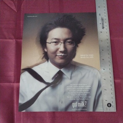 2007 Got Milk? Masi Oka Heroes Vintage print Ad/poster TV series  2007 Print ad
