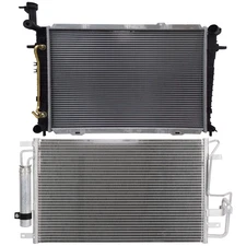 Radiator & AC Condenser Cooling Kit For 2005-2009 Hyundai Tucson Kia Sportage