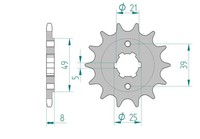 Antriebsritzel, Ritzel Teilung 520, 14 ZäHne 76201-14