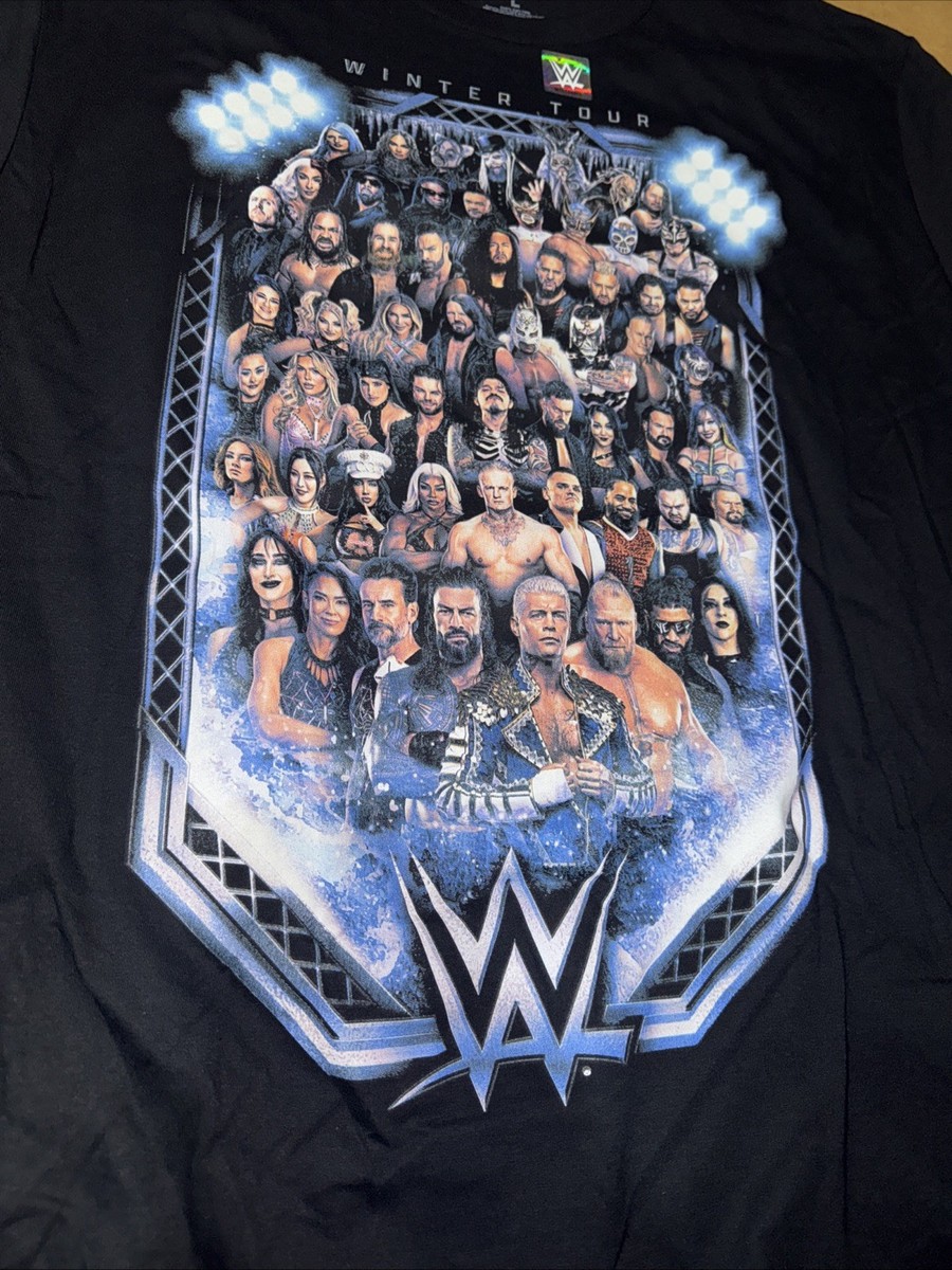 WWE Holiday WInter Tour 2025-2026 I Was There Merch T-shirt Size L