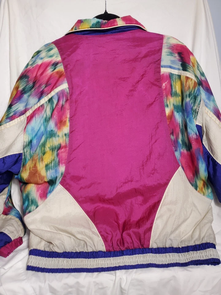 Chaqueta cortavientos acolchada vintage East West para mujer años 80 90 talla L Foto 2 de 4