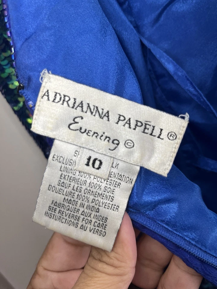 Vintage Papell Boutique Adrianna Papell mermaid sequin mini dress size 10 - Image 3 of 4