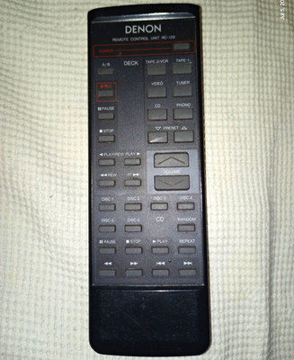 Denon RC-129 Wireless Remote Control Black For Denon Receivers