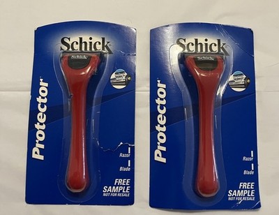 2 Vintage 1997 Schick Protector Razor Samples NOS