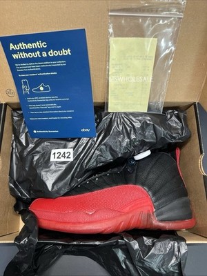 1997 Air Jordan 12 XII Nike DS Nike Flu Game Size 11 BRED Deadstock - OG Receipt