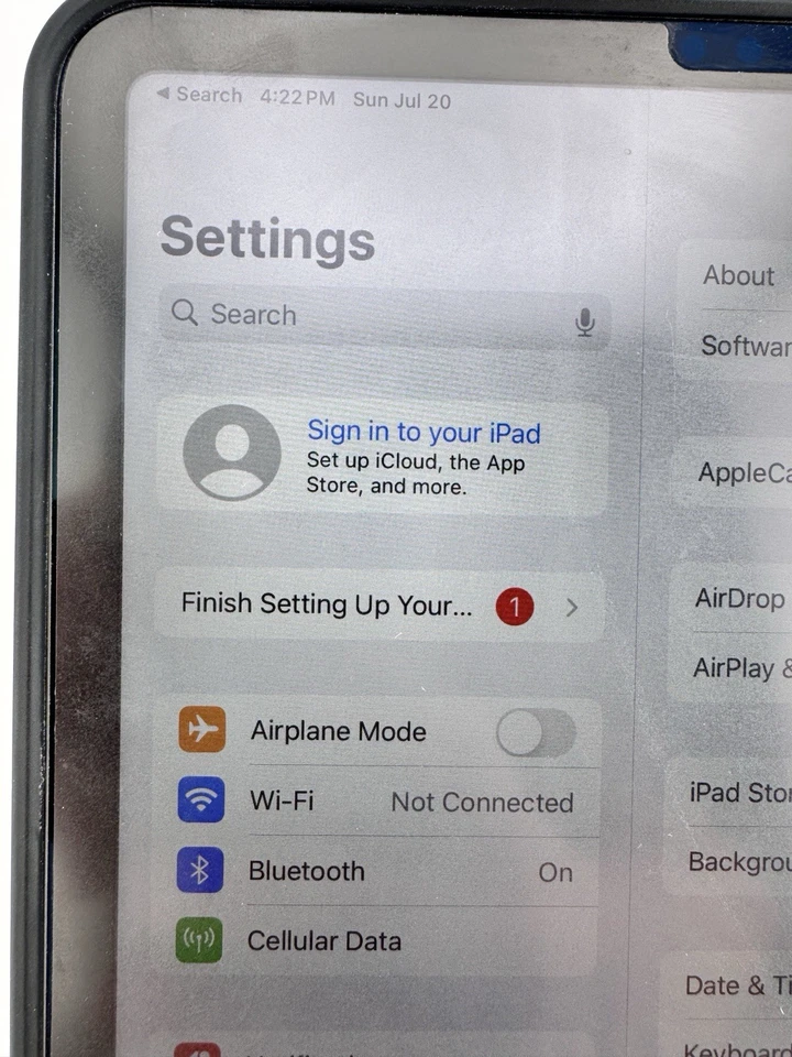 READ Apple 2020 iPad Pro 2nd Gen 11 inch Wi-Fi + Cellular 128GB MY252LL/A A2068 - Image 2 of 4