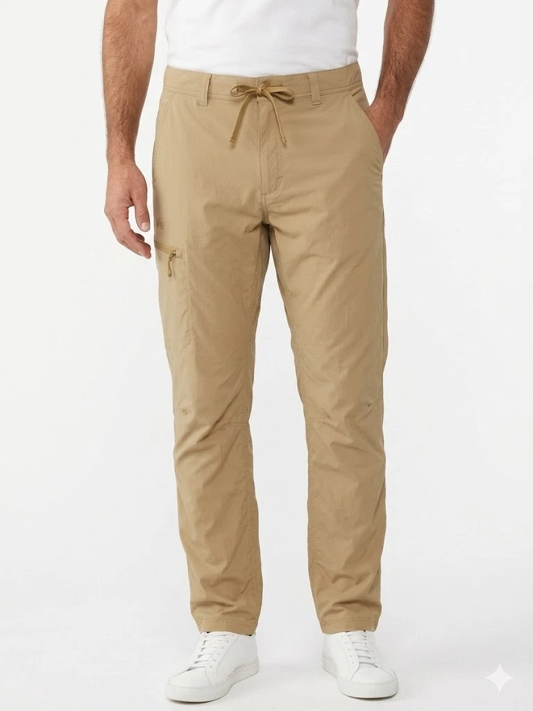 REI Co-op Sahara Path Hiking Pants Men 36x30 Khaki Nylon Spandex Stretch Work