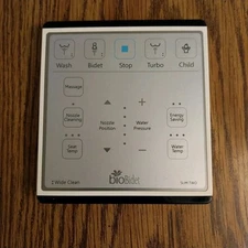 Bio Bidet Slim Two Electric Bidet Toilet Seat, Replacement Remote Control ONLY