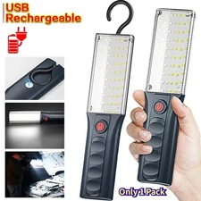 Rechargeable LED COB Work Light Mechanic Flashlight Lamp Magnetic Super Bright
