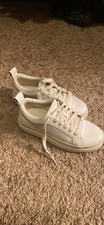 Jslides Womens White leather sneakers Size 5