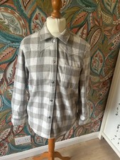 RAILS Tripp Shirt Jacket Ivory Rain Checkered Fleece Flannel Women's S