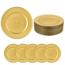 50PCS Charger Plates Bulk Round Wedding Chargers Plastic Dinner Plates