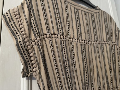 Womens Sweet Wanderer Maternity Dress Beige Blacked Lined Dress Stretch Size L - Picture 9 of 11