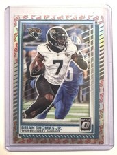 BRIAN THOMAS JR. 2025 PANINI DONRUSS OPTIC SSP RARE 100 EMOJI PRIZM