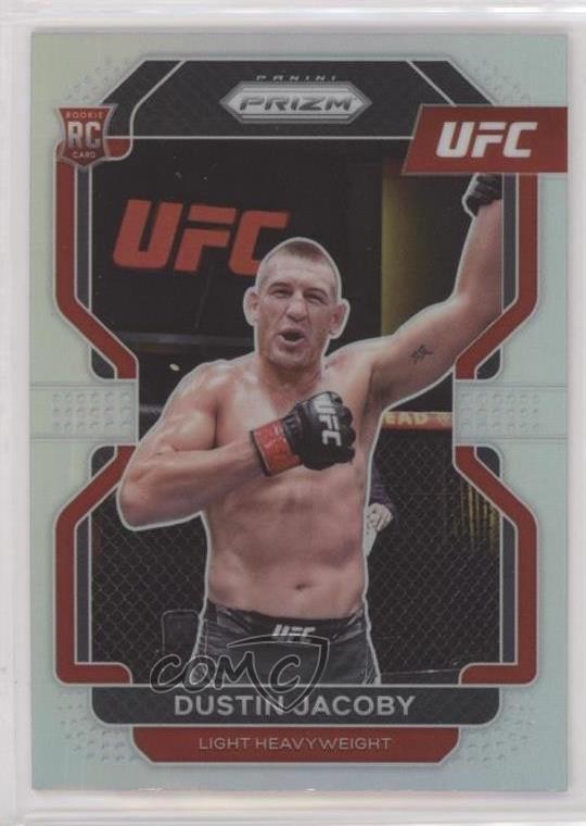2022 Panini Prizm UFC Silver Prizm Dustin Jacoby #123 0g14