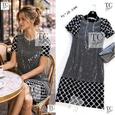 CHANEL 09S Black White Sequin Summer Party Dress Karl Lagerfeld RARE 36 US4