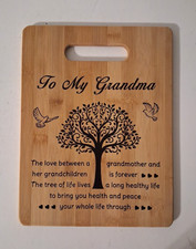 Grandma Cutting Board Gift from Grandchild for Mother's Day Gift 11"